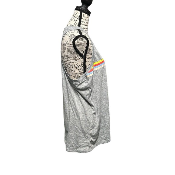 Nike‎ Woman's Tank Top Racerback Retro Strips Y2K Vacation Fair Travel Summer Lg - Picture 4 of 6